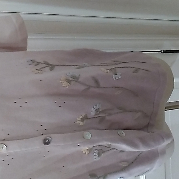 Alfred Dunner PL floral cardigan sweater short sleeve vintage grandma 👵 granny - Picture 2 of 5